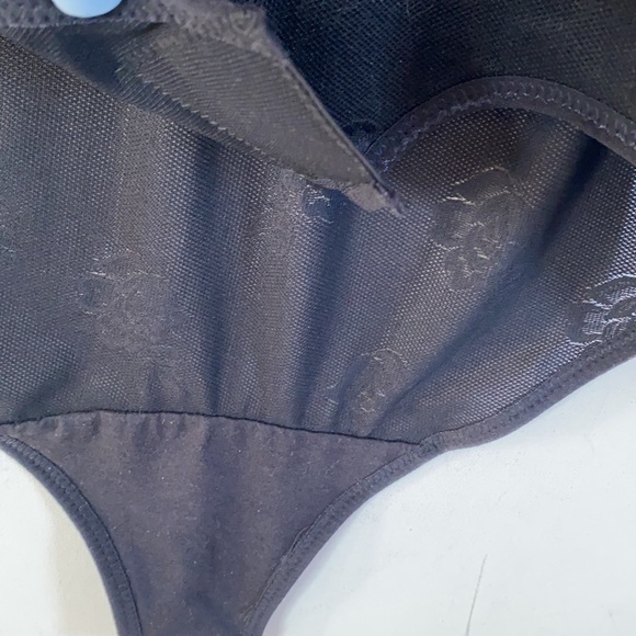 Black Lace spandex Bodysuit, Size XL - Picture 4 of 12
